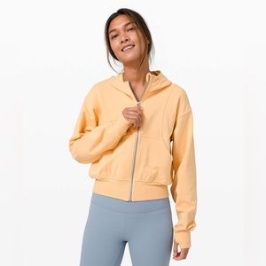 Lululemon Catch a Breath Hoodie Ivory Peach Size 6